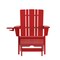 Merrick Lane Ridley HDPE Adirondack Chair with Cup Holder and Pull Out Ottoman, All-Weather HDPE Indoor/Outdoor Lounge Chair